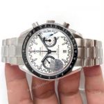 (OM) Swiss Copy Omega Speedmaster Racing Stainless steel White Dial Watch